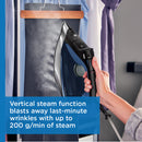 Rowenta Ultimate+ Steam Iron - Vertical Steam, Auto-off, Black & Blue DW8350