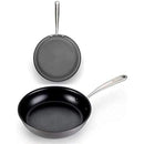Lagostina Nera Hard Anodized Nonstick 10-Inch/12-Inch Fry Pan Cookware Set, Dishwasher Safe,Grey