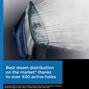 Rowenta Ultimate+ Steam Iron - Vertical Steam, Auto-off, Black & Blue DW8350