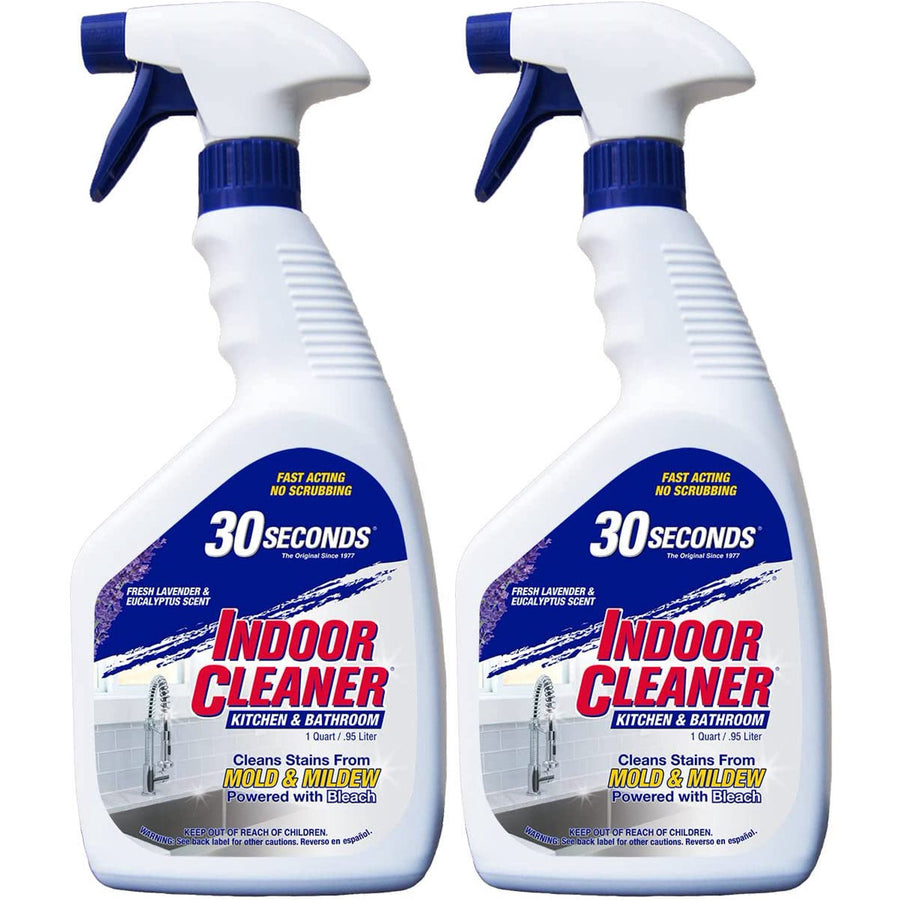 30 SECONDS Kitchen & Bathroom Bleach Cleaner Spray - Cleans Stains From Mold & Mildew- Fast acting