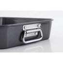 T-fal Easy Care 10"x 15" x 3" Non-Stick Roasting Pan with Rack 2PC Set, Dishwasher Safe, Grey