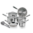 T-fal Expert Pro 12 Piece Stainless Steel Cookware Set, Dishwasher Safe