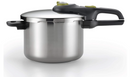 T-fal Pressure Cooker, Stainless Steel Cookware, Dishwasher Safe, 15-PSI Silver