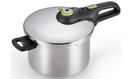 T-fal Pressure Cooker, Stainless Steel Cookware, Dishwasher Safe, 15-PSI Silver