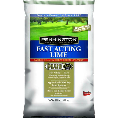 30 Lbs Fast Acting Lime - Quickly Raises The Soil pH - Treats 5,000 sq. ft.